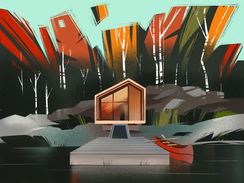 Sanctuary in the Forest illustration by Tubik Studio